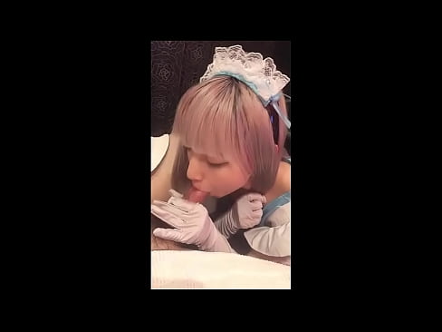 ❤️ Јапански идол [маиука], костим француске собарице, први део, пушење и дркање са лосионом ❤❌ Порно код нас ﹏